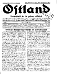 Ostland : Wochenschrift für die gesamte Ostmark, Jg. 12, 1931, Nr 32.