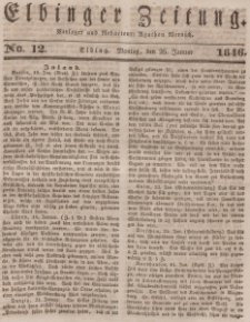 Elbinger Zeitung, No. 12 Montag, 26. Januar 1846