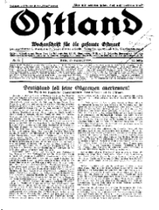 Ostland : Wochenschrift für die gesamte Ostmark, Jg. 12, 1931, Nr 39.