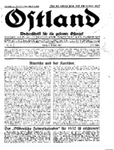 Ostland : Wochenschrift für die gesamte Ostmark, Jg. 12, 1931, Nr 41.