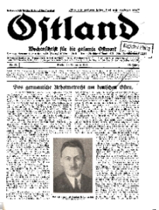 Ostland : Wochenschrift für die gesamte Ostmark, Jg. 12, 1931, Nr 47.