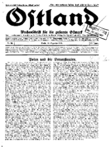 Ostland : Wochenschrift für die gesamte Ostmark, Jg. 12, 1931, Nr 50.