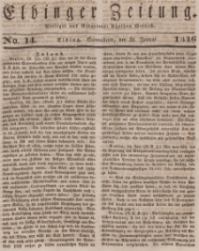 Elbinger Zeitung, No. 14 Sonnabend, 31. Januar 1846