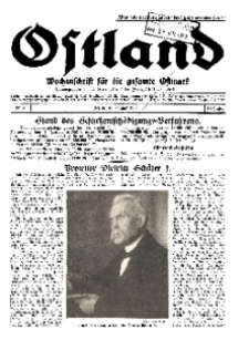 Ostland : Wochenschrift für die gesamte Ostmark, Jg. 10, 1929, Nr 3.