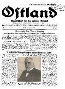Ostland : Wochenschrift für die gesamte Ostmark, Jg. 10, 1929, Nr 4.