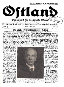 Ostland : Wochenschrift für die gesamte Ostmark, Jg. 10, 1929, Nr 9.