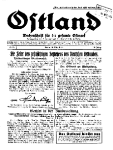 Ostland : Wochenschrift für die gesamte Ostmark, Jg. 10, 1929, Nr 11.