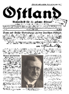 Ostland : Wochenschrift für die gesamte Ostmark, Jg. 10, 1929, Nr 12.