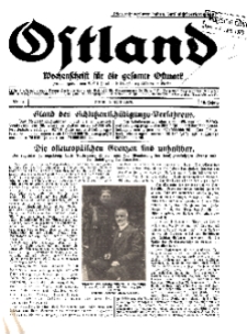 Ostland : Wochenschrift für die gesamte Ostmark, Jg. 10, 1929, Nr 14.