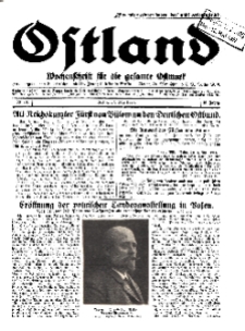 Ostland : Wochenschrift für die gesamte Ostmark, Jg. 10, 1929, Nr 20.