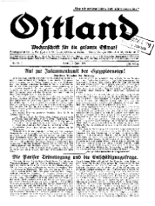 Ostland : Wochenschrift für die gesamte Ostmark, Jg. 10, 1929, Nr 23.