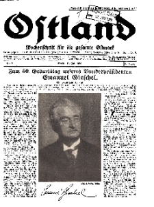 Ostland : Wochenschrift für die gesamte Ostmark, Jg. 10, 1929, Nr 28.