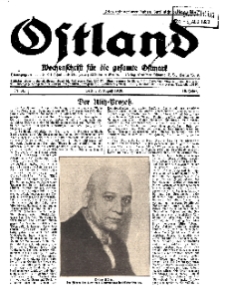 Ostland : Wochenschrift für die gesamte Ostmark, Jg. 10, 1929, Nr 31.