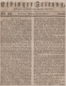Elbinger Zeitung, No. 24 Montag, 23. Februar 1846