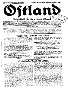 Ostland : Wochenschrift für die gesamte Ostmark, Jg. 13, 1932, Nr 2.