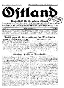 Ostland : Wochenschrift für die gesamte Ostmark, Jg. 13, 1932, Nr 7.