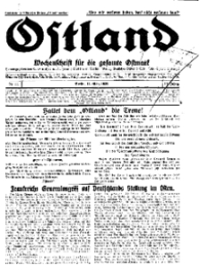 Ostland : Wochenschrift für die gesamte Ostmark, Jg. 13, 1932, Nr 11.