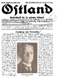 Ostland : Wochenschrift für die gesamte Ostmark, Jg. 13, 1932, Nr 12.