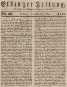 Elbinger Zeitung, No. 28 Donnerstag, 5. März 1846