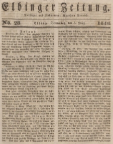 Elbinger Zeitung, No. 28 Donnerstag, 5. März 1846