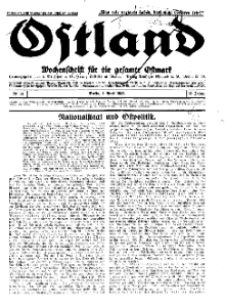 Ostland : Wochenschrift für die gesamte Ostmark, Jg. 13, 1932, Nr 14.