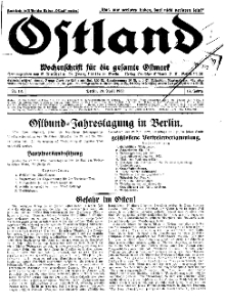 Ostland : Wochenschrift für die gesamte Ostmark, Jg. 13, 1932, Nr 18.
