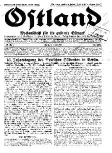 Ostland : Wochenschrift für die gesamte Ostmark, Jg. 13, 1932, Nr 23.