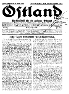 Ostland : Wochenschrift für die gesamte Ostmark, Jg. 13, 1932, Nr 31.