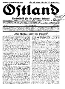 Ostland : Wochenschrift für die gesamte Ostmark, Jg. 13, 1932, Nr 33.