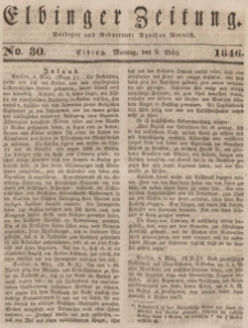 Elbinger Zeitung, No. 30 Montag, 9. März 1846