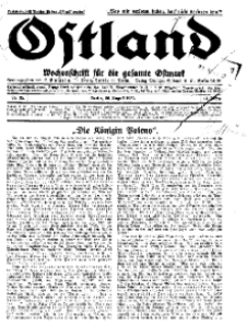 Ostland : Wochenschrift für die gesamte Ostmark, Jg. 13, 1932, Nr 35.