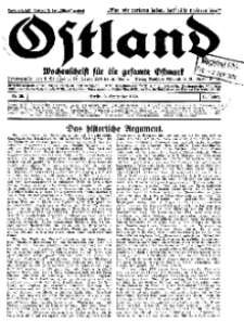 Ostland : Wochenschrift für die gesamte Ostmark, Jg. 13, 1932, Nr 36.