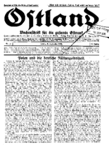 Ostland : Wochenschrift für die gesamte Ostmark, Jg. 13, 1932, Nr 37.