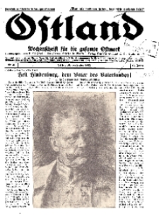 Ostland : Wochenschrift für die gesamte Ostmark, Jg. 13, 1932, Nr 40.