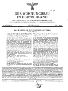 Der Wohnungsbau in Deutschland, Jg. 3, 1943, H. 23/24