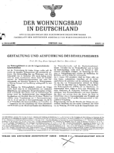 Der Wohnungsbau in Deutschland, Jg. 4, 1944, H. 1/2