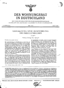 Der Wohnungsbau in Deutschland, Jg. 4, 1944, H. 9/10
