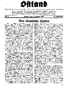 Ostland : Halbmonatsschrift für den gesamten Osten, Jg. 17, 1936, Nr 2.