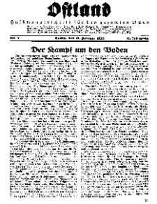 Ostland : Halbmonatsschrift für den gesamten Osten, Jg. 17, 1936, Nr 4.