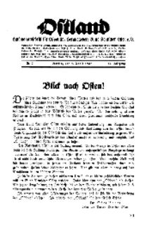 Ostland : Halbmonatsschrift für Ostpolitik, Jg. 17, 1936, Nr 7.