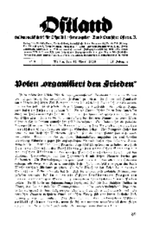 Ostland : Halbmonatsschrift für Ostpolitik, Jg. 17, 1936, Nr 8.