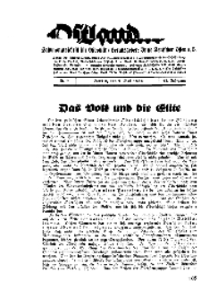 Ostland : Halbmonatsschrift für Ostpolitik, Jg. 17, 1936, Nr 9.