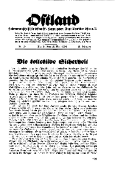 Ostland : Halbmonatsschrift für Ostpolitik, Jg. 17, 1936, Nr 10.