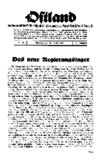 Ostland : Halbmonatsschrift für Ostpolitik, Jg. 17, 1936, Nr 12.