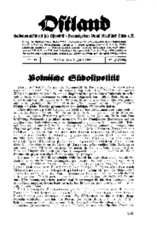 Ostland : Halbmonatsschrift für Ostpolitik, Jg. 17, 1936, Nr 13.