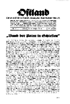 Ostland : Halbmonatsschrift für Ostpolitik, Jg. 17, 1936, Nr 16.