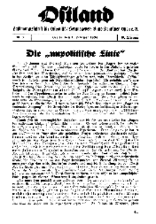 Ostland : Halbmonatsschrift für Ostpolitik, Jg. 19, 1938, Nr 3.
