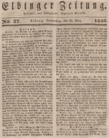 Elbinger Zeitung, No. 37 Donnerstag, 26. März 1846