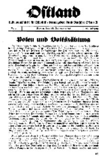 Ostland : Halbmonatsschrift für Ostpolitik, Jg. 19, 1938, Nr 4.