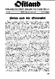 Ostland : Halbmonatsschrift für Ostpolitik, Jg. 19, 1938, Nr 12.